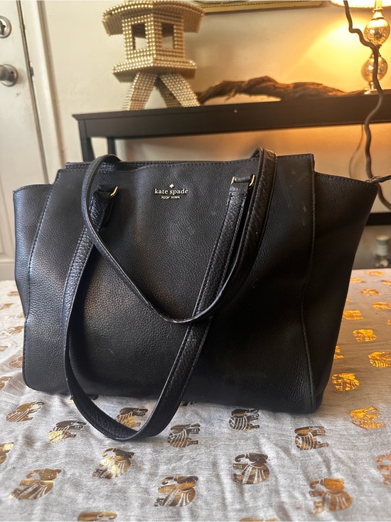 kate spade Handbags - Kate Spade - New York Black Leather Tote Bag